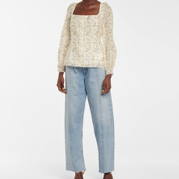 NWOT BROCK COLLECTION (NY) Thelma Floral Blouse Size 14 (First more like a 12) - Picture 3 of 7